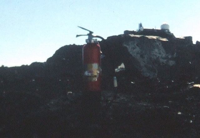 Feuerlösche auf dem Fuji