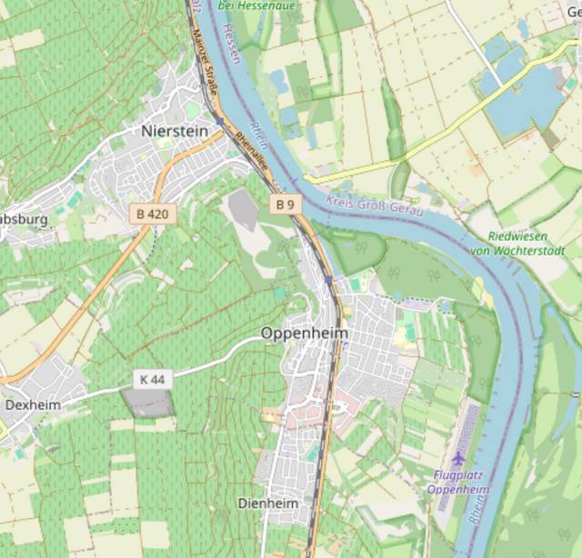 Oppenheim - Nierstein - Open Street Map