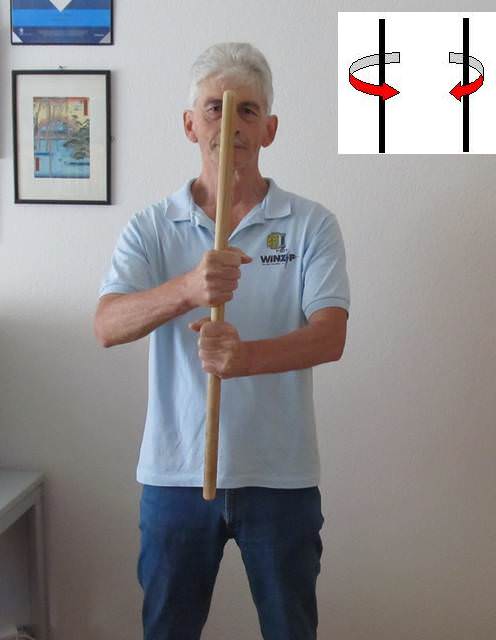 Stabübung rühren für die Schulter Stabübung rühren für die Schulter