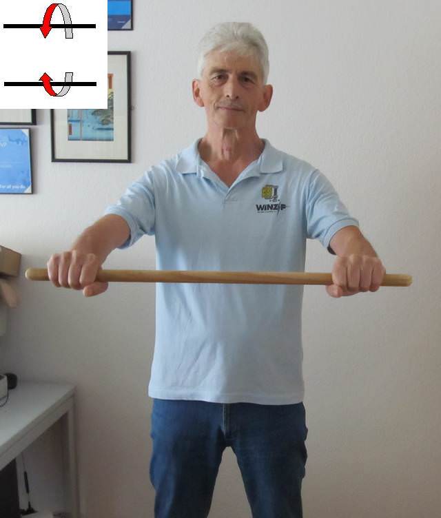 Stabübung kurbeln für die Schulter Stabübung kurbeln für die Schulter