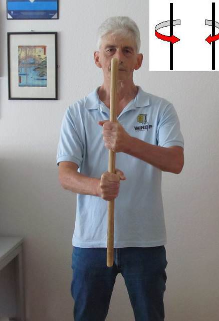 Stabübung rühren für die Schulter Stabübung rühren für die Schulter